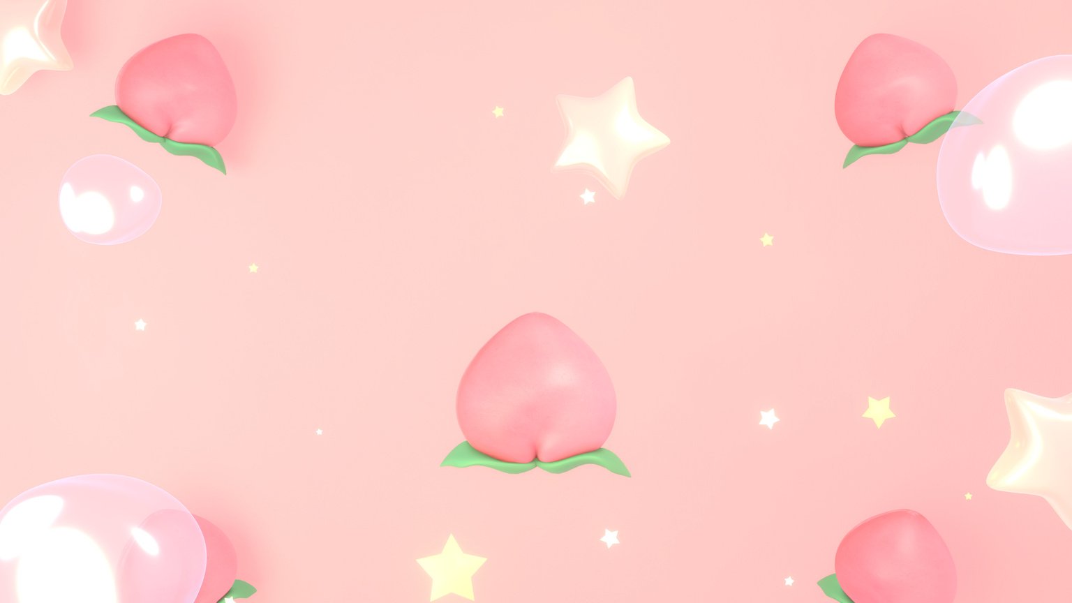 3d sweet peach pattern